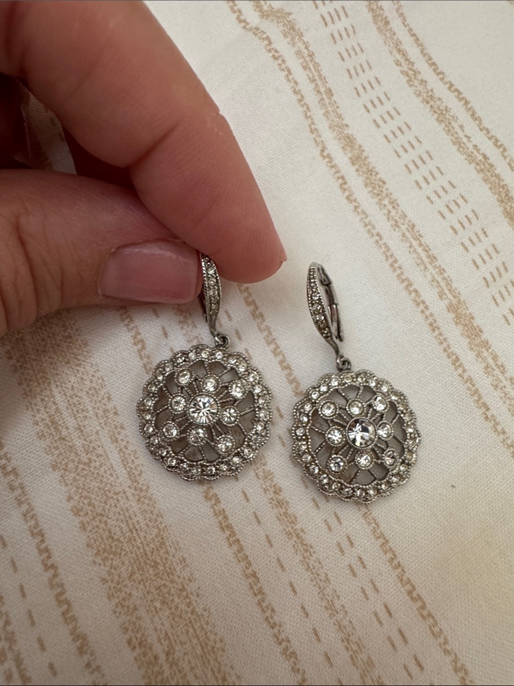 Givenchy faux diamond crystal earrings